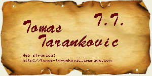 Tomas Taranković vizit kartica